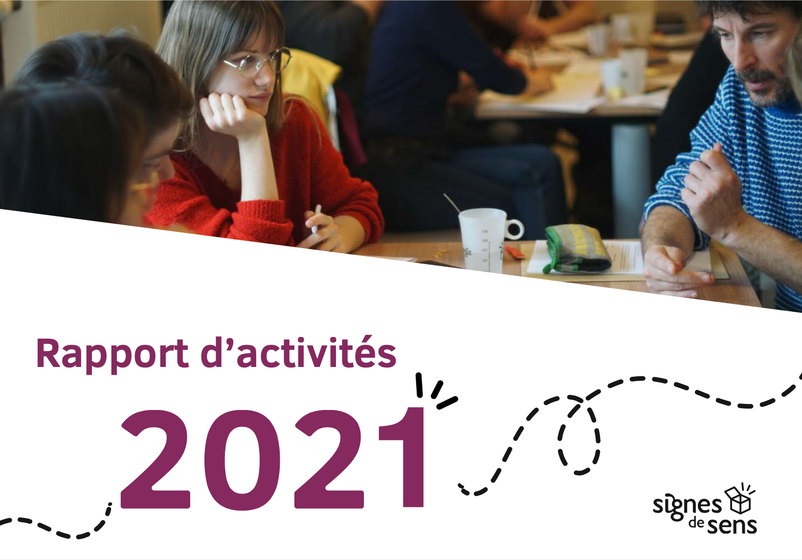 Couverture du rapport d'activités 2021 de l'association Signes de sens