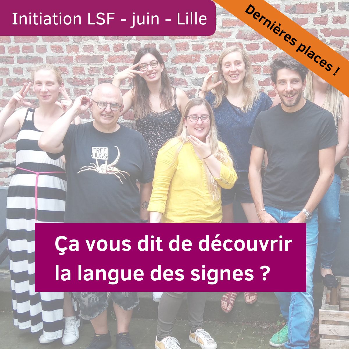 ça vous dit de découvrir la langue des signes ? Dernières places disponibles pour l'initiation en juin.
