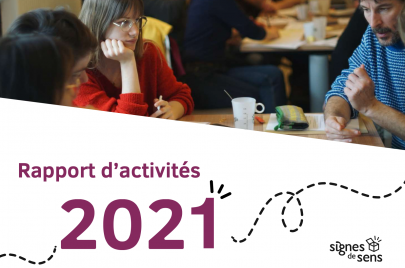 Couverture du rapport d'activités 2021 de l'association Signes de sens