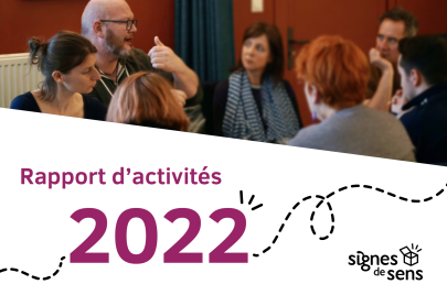 Couverture du rapport d'activités 2022 de l'association Signes de sens